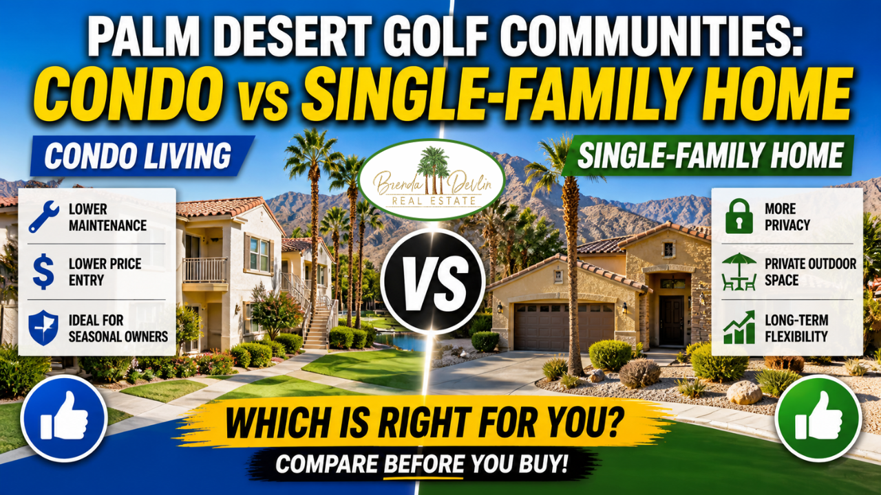 Buying a Condo vs Single-Family Home in Palm Desert Golf Communities