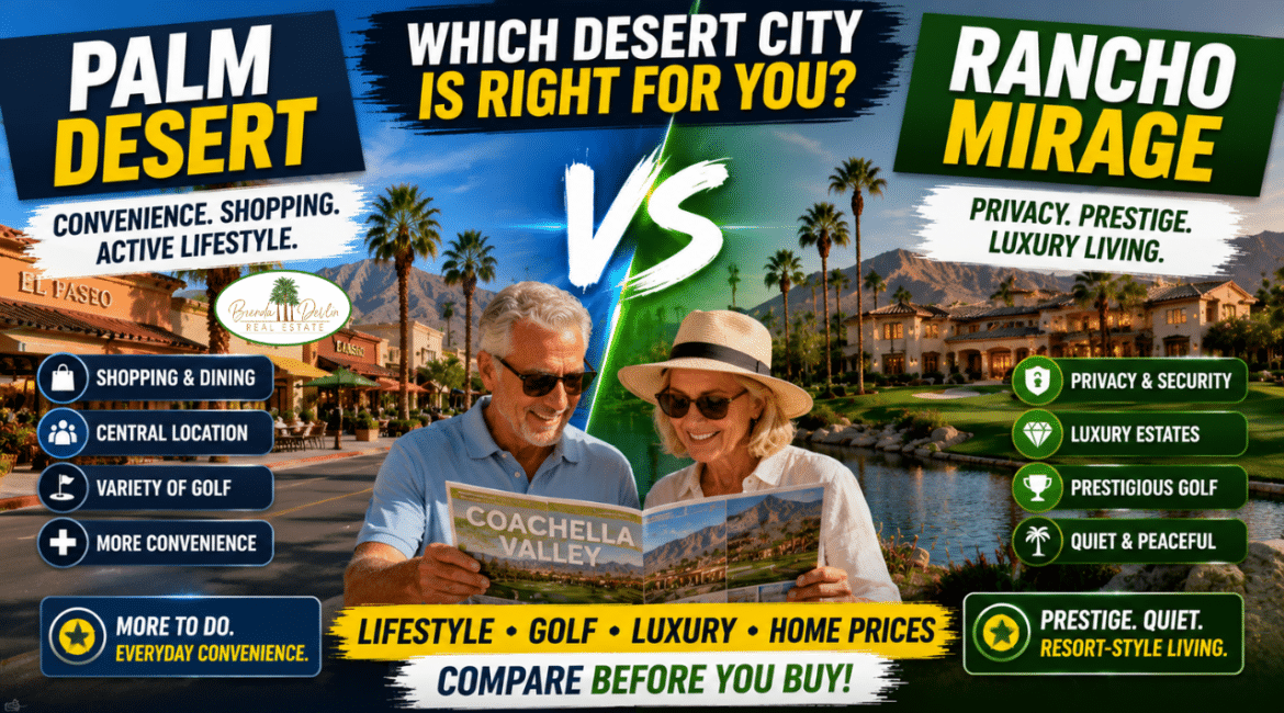 Rancho Mirage offers excellent restaurants and luxury resorts, but its commercial scene is intentionally quieter.