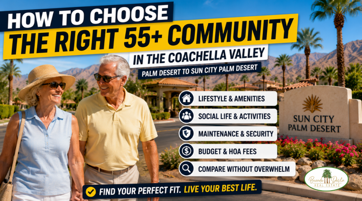 Brenda Devlin Realtor: How to Choose the Right 55+ Community in the Coachella Valley (Palm Desert to Sun City Palm Desert)