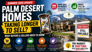 Palm Desert homes taking longer to sell during the 2026 summer real estate market