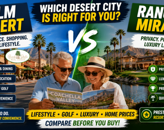 Rancho Mirage offers excellent restaurants and luxury resorts, but its commercial scene is intentionally quieter.