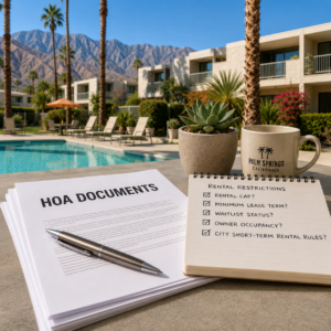 Palm Springs condo HOA rental cap